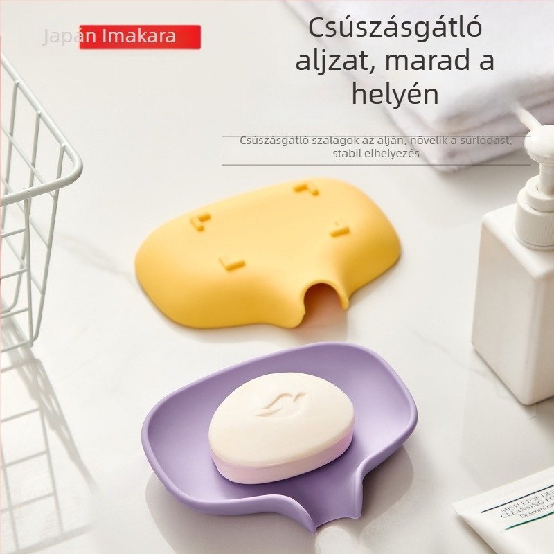 Szilikon szappantál lefolyóval, fúrás nélkül – fürdőszobába