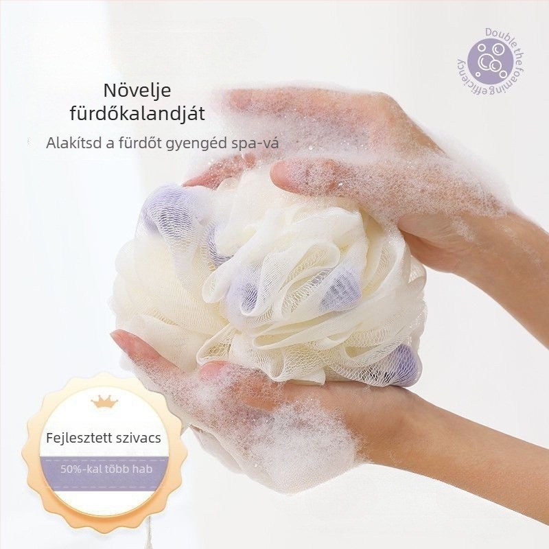 Fürdőviráglabda – luxus, rendkívül puha, nagy méretű, anyag: poliészter-pamut keverék; importált: nem; testreszabás: nem