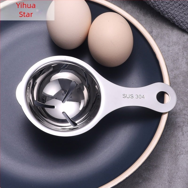Rozsdamentes acél tojássárgája és fehérje szeparáló, tojásfolyadék szűrő, Yi Hua Xing konyhai eszköz, kézi működtetés, modern egyszerű design