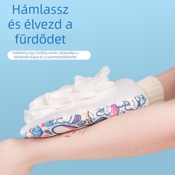 Yunrui Kétoldalas habos fürdőszivacs – 2-in-1 háztartási eszköz gyerekeknek és felnőtteknek, univerzális használat, Anyag: poliészter-pamutszivacs; Doboz 30 db
