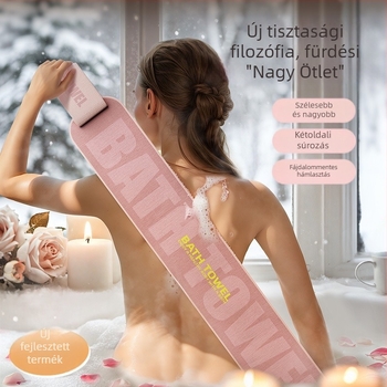 Kétoldalas, szélesített fürdőecset – otthoni használatra, hátmasszázsra, testreszabható