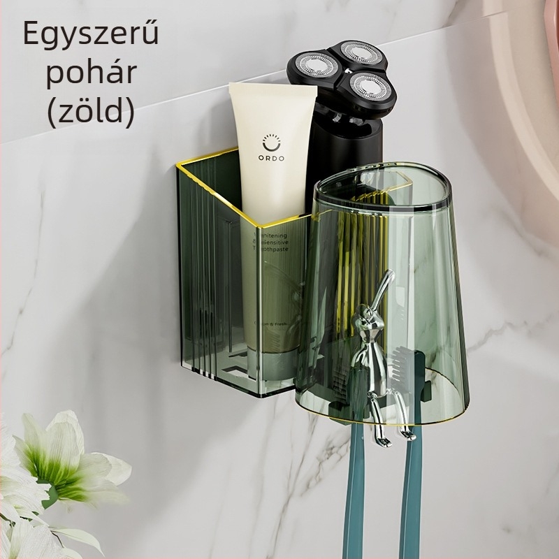 Falra szerelhető fogkefetartó, műanyag, tárolásra, testreszabható