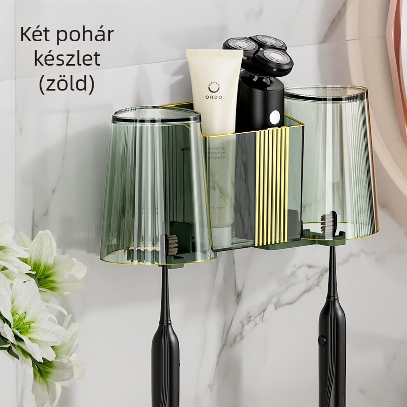 Falra szerelhető fogkefetartó, műanyag, tárolásra, testreszabható
