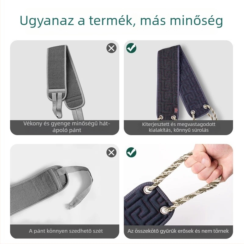 Hátmosó törölköző durva szemcsés felülettel felnőtteknek