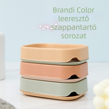 Kétszintes szappantartó lefolyóval, falra szerelhető, PP anyag, 240 darabos csomag, fedél nélküli