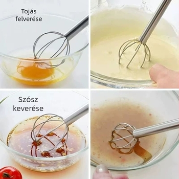 Purecook tojáshabverő - dupla fejű, kézi működtetésű, 304 rozsdamentes acél