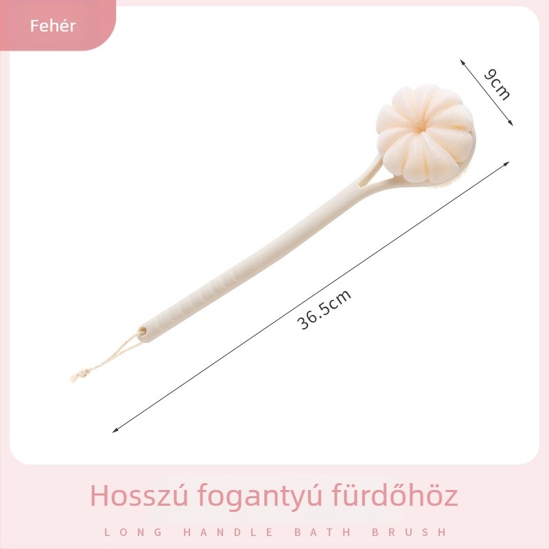 Hosszú nyélű fürdőecset, puha sörtéjű, kettő az egyben és kétoldalas, hátmasszázs, 50 darabos csomag