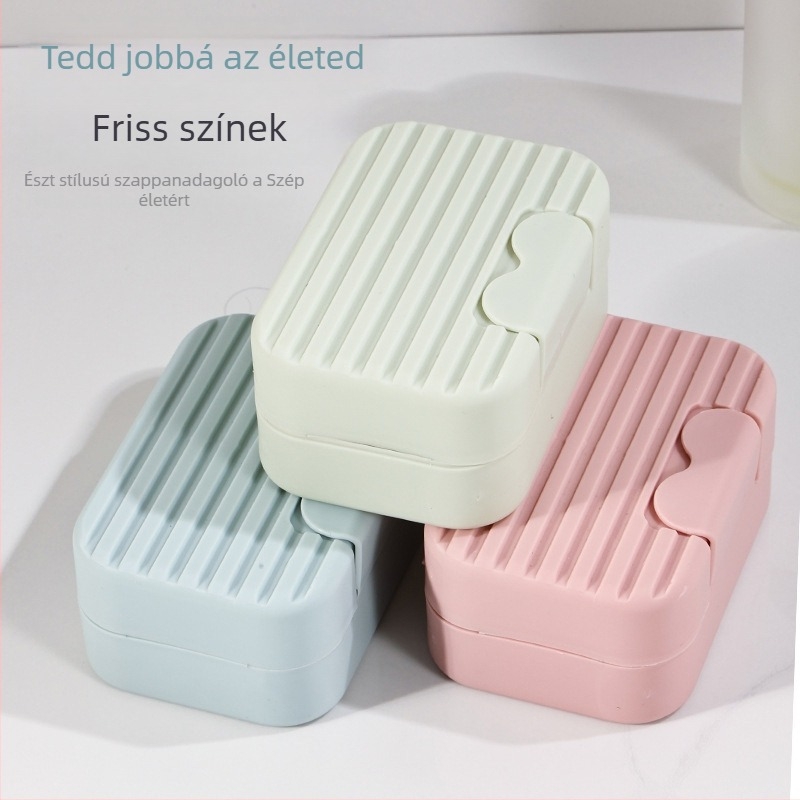 Hordozható utazási szappan tartó fedéllel és lefolyóval, kollégiumi Fürdőszobába való, csomagolás: 240 db