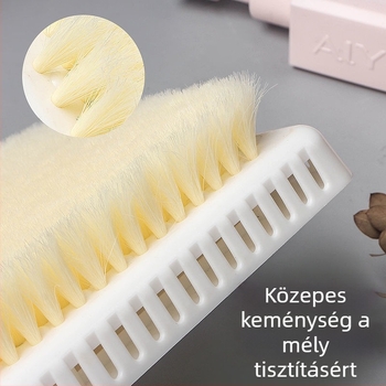 Fürdőszobai hátmasszírozó ecset falra szerelhető, szívócsészével, merev nylon/PP sörtékkel