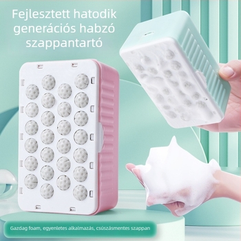 Műanyag habzó szappan tároló doboz fedővel, nyomtatott logóval, márka: Tuo also, 300 darabos készlet