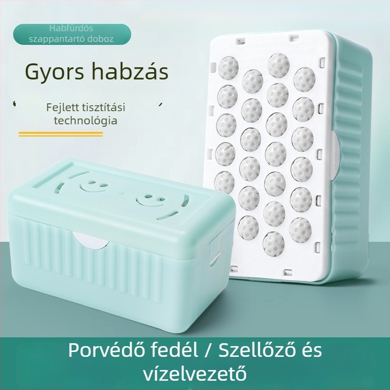 Műanyag habzó szappan tároló doboz fedővel, nyomtatott logóval, márka: Tuo also, 300 darabos készlet