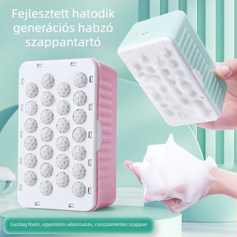 Műanyag habzó szappan tároló doboz fedővel, nyomtatott logóval, márka: Tuo also, 300 darabos készlet