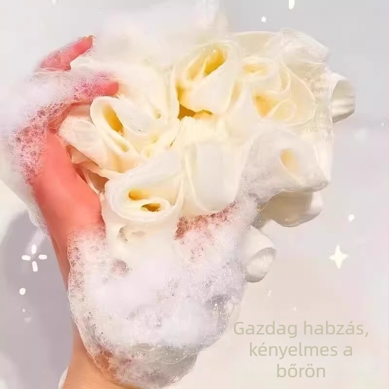 Jégkrém alakú fürdőgolyó gyerekeknek — kettős használat: fürdőszivacs és súroló
