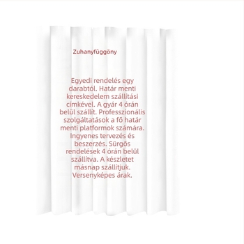 Poliészter zuhanyfüggöny, vízálló, fúrás nélküli rögzítés, fürdőszobába, testreszabható minta, modern minimalista stílus