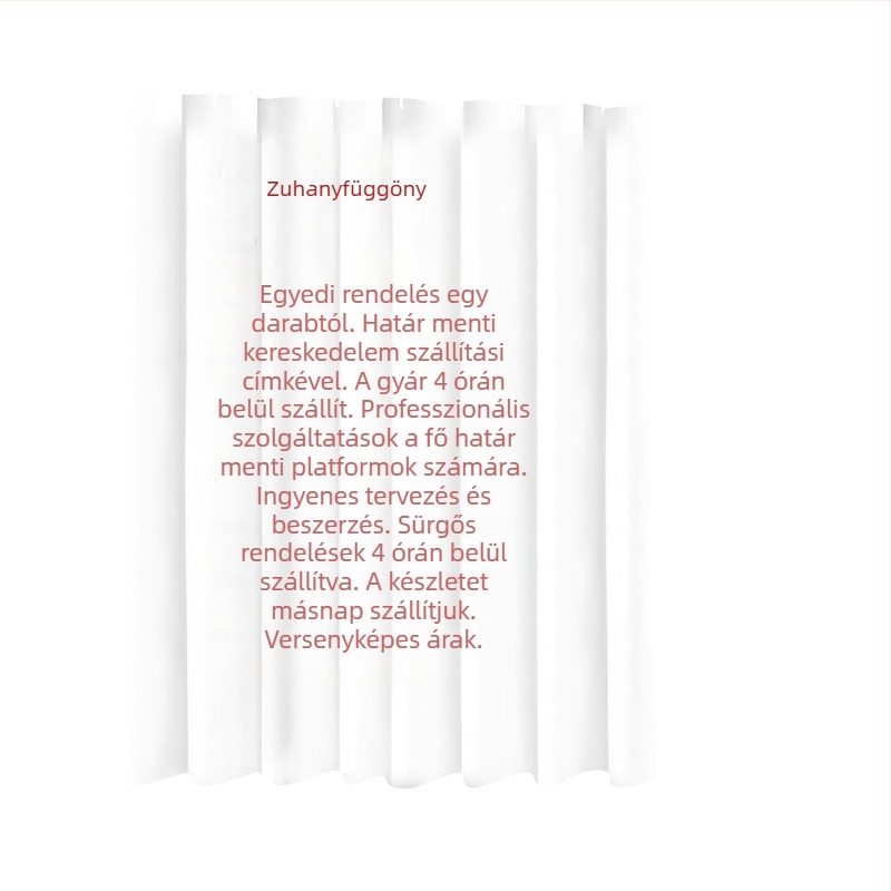 Poliészter zuhanyfüggöny, vízálló, fúrás nélküli rögzítés, fürdőszobába, testreszabható minta, modern minimalista stílus