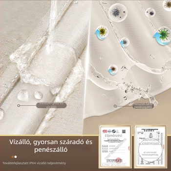 Hálószobai laminált imitált len függönyök; konyhai penészmentes válaszfalak; fürdőszobai vízálló zuhanyfüggöny száraz-nedves elválasztáshoz