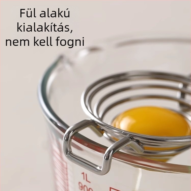 Rozsdamentes acél tojásfehérje és tojássárgája szeparáló - kézi, háztartási konyhai eszköz, YQ, modern minimalista design