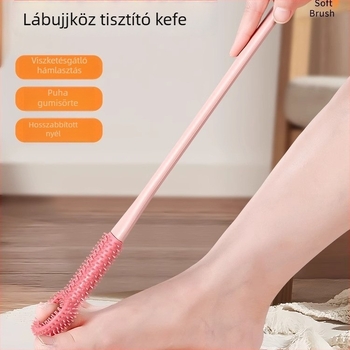 Lábmosó kefe talpbetéttel és ujjak közötti tisztítóval