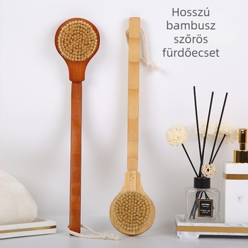 Nan Bamboo anyagú fürdő- és masszírozó ecset, univerzális használat, termékkód YGCS-014, egyedi feldolgozás