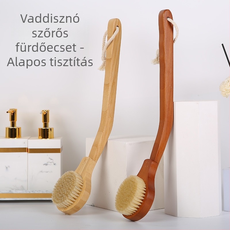 Nan Bamboo anyagú fürdő- és masszírozó ecset, univerzális használat, termékkód YGCS-014, egyedi feldolgozás