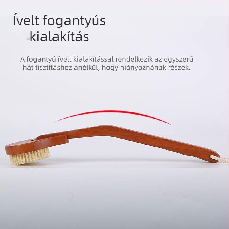Nan Bamboo anyagú fürdő- és masszírozó ecset, univerzális használat, termékkód YGCS-014, egyedi feldolgozás