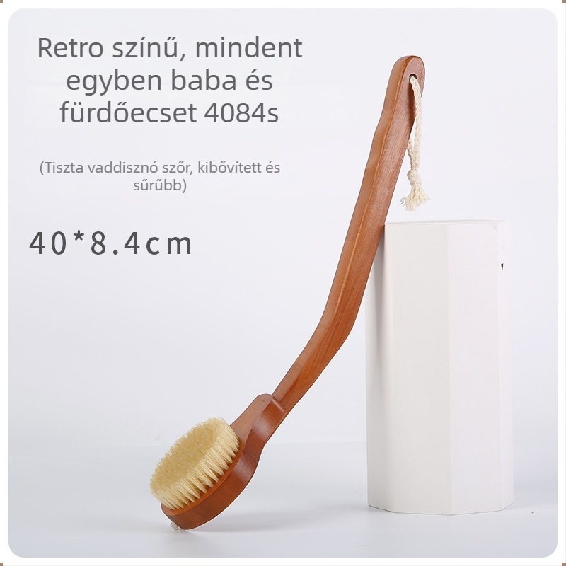 Nan Bamboo anyagú fürdő- és masszírozó ecset, univerzális használat, termékkód YGCS-014, egyedi feldolgozás