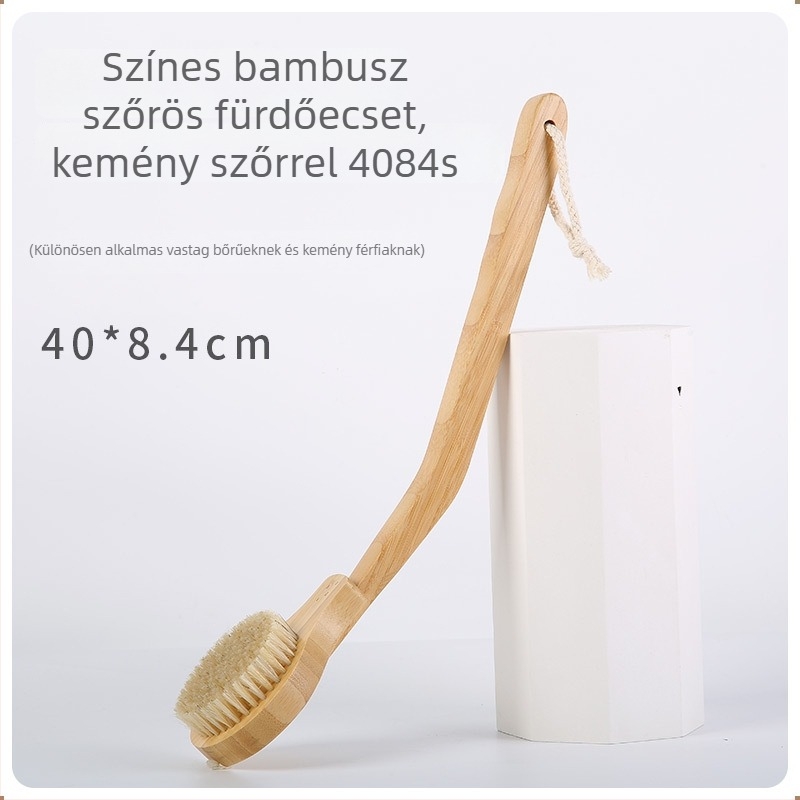 Nan Bamboo anyagú fürdő- és masszírozó ecset, univerzális használat, termékkód YGCS-014, egyedi feldolgozás