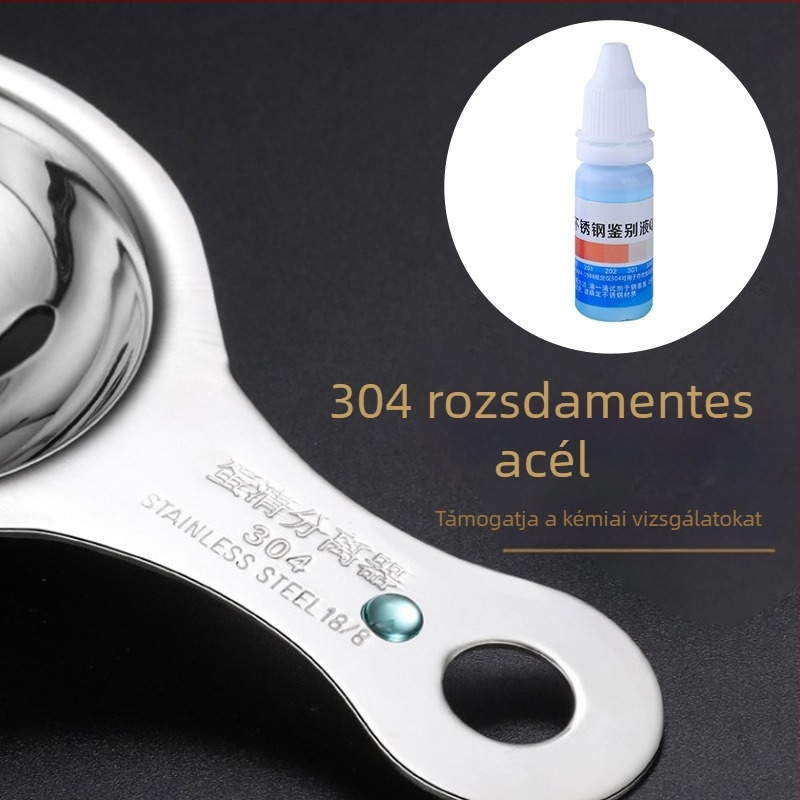 304 rozsdamentes acél tojássárgája és fehérje szeparáló, háztartási sütéshez, kézi működtetésű