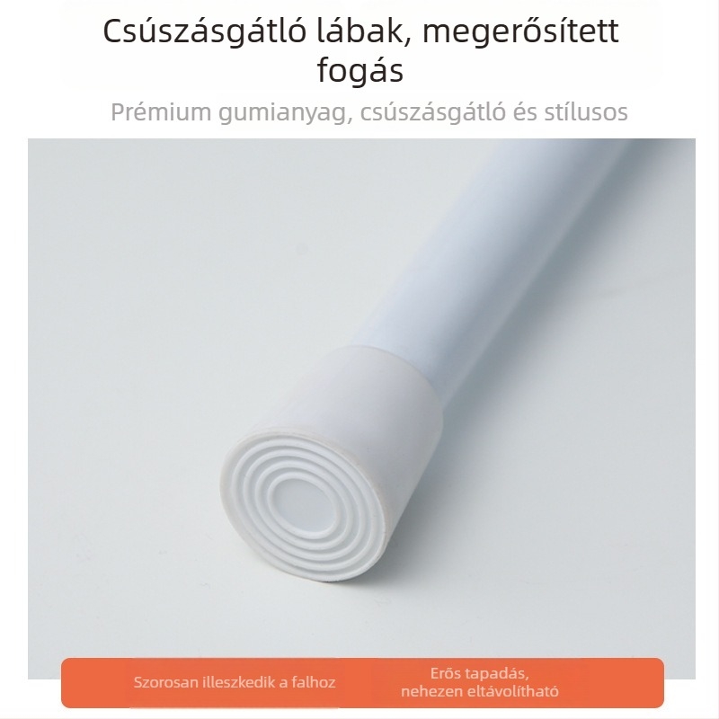 Fúrás nélkül, multifunkcionális teleszkópos függönyrú zuhanyhoz, hálószobához és szekrényhez