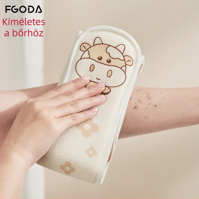 Fürdő törölköző, kétoldalas hátmosó törölköző, hátsó pánttal, felnőtteknek