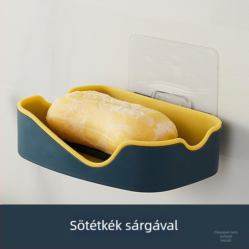 Döntött falra szerelhető szappanestál, fúrás nélkül, ventuzás lefolyóval, PP anyag, 500 darabos csomag
