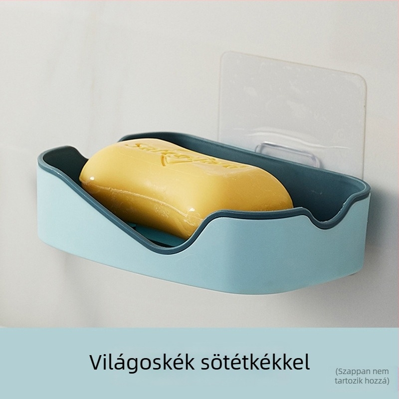 Döntött falra szerelhető szappanestál, fúrás nélkül, ventuzás lefolyóval, PP anyag, 500 darabos csomag