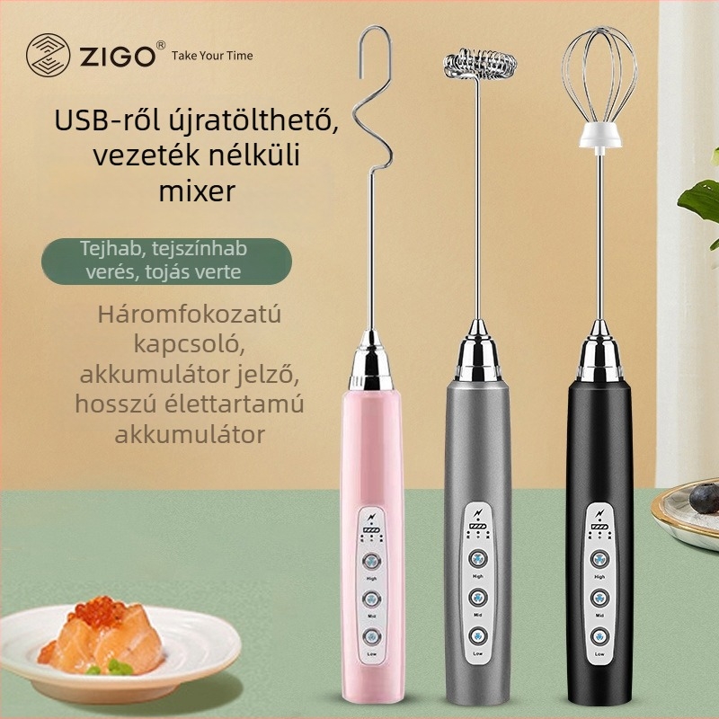Tejhabosító elektromos, kompakt, ABS + rozsdamentes acél, modern minimalist dizájn, ZIGO márka