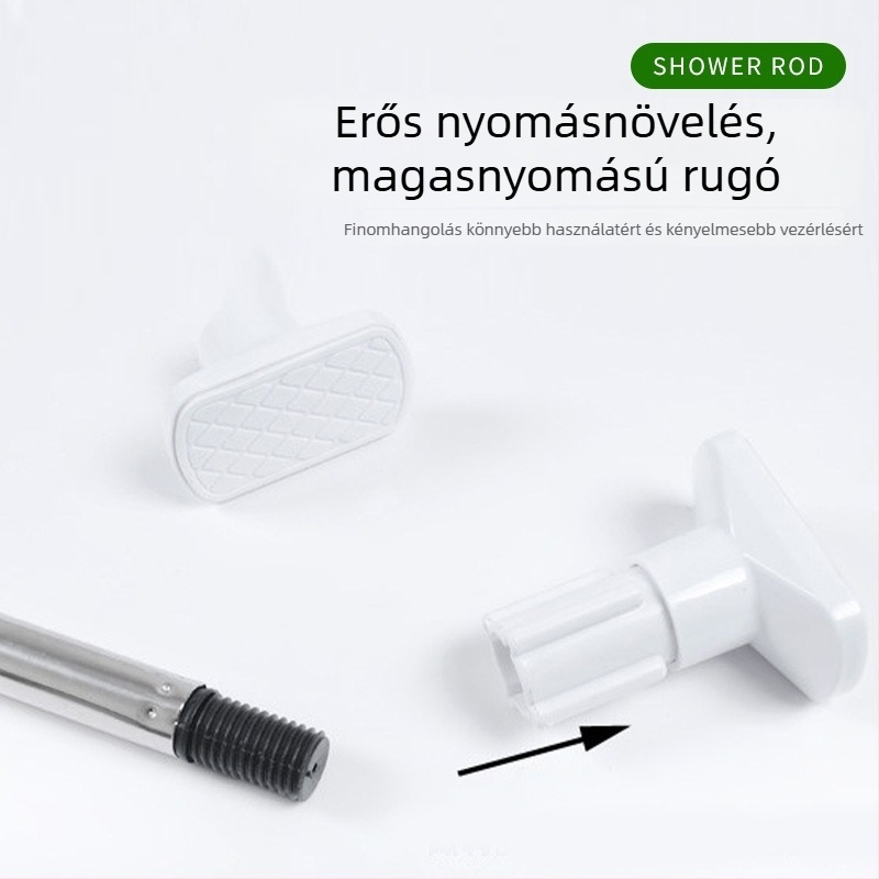 Rozsdamentes acélból készült teleszkópos zuhanyfüggönyrú, fúrás nélkül