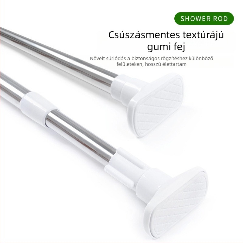 Rozsdamentes acélból készült teleszkópos zuhanyfüggönyrú, fúrás nélkül