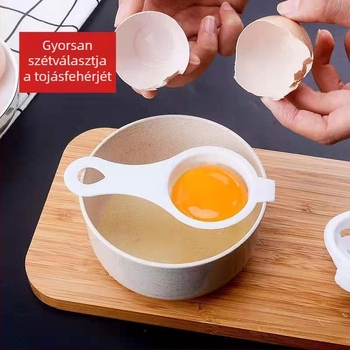 Tojásfehérje- és tojássárgája-szeparátor, műanyag, kézi, modern minimál stílus