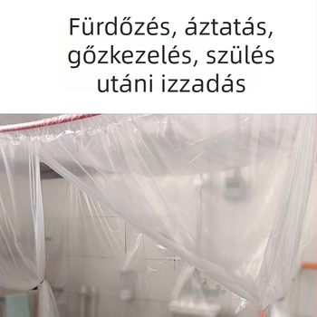 Átlátszó PE fürdő sátor, téglalap alakú, normál vastagság, testreszabható, több méret áll rendelkezésre