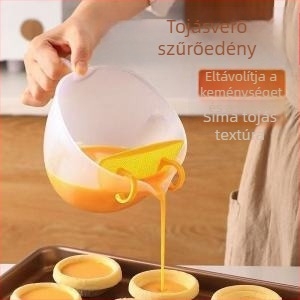 Többfunkciós graduált mérőedény szűrővel rizsöblítéséhez, tojásfolyadék szűrőhöz, tejszín felveréséhez és sütéshez