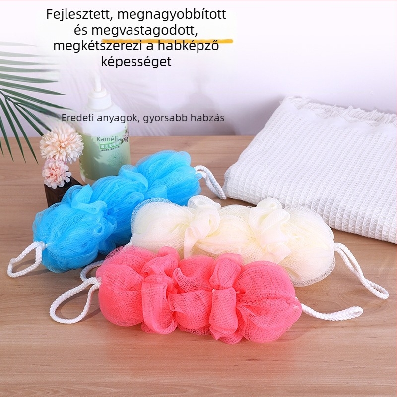 Mingyu Öt Szeletű Fürdőlabda – Prémium Testradírozó Loofah, PP Anyag, 100 db Doboz, Személyre szabható Feldolgozás