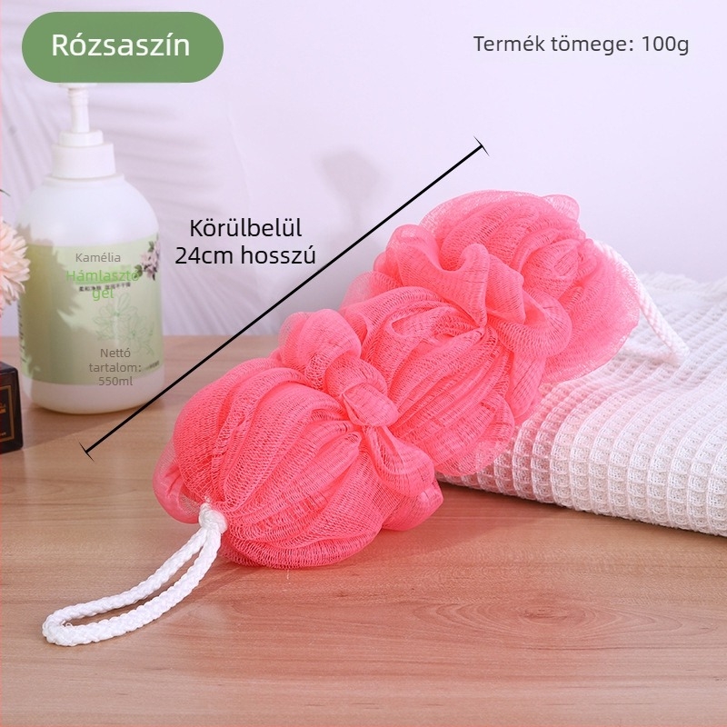 Mingyu Öt Szeletű Fürdőlabda – Prémium Testradírozó Loofah, PP Anyag, 100 db Doboz, Személyre szabható Feldolgozás