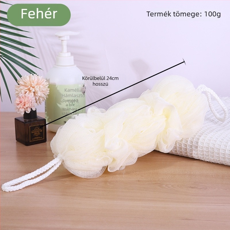 Mingyu Öt Szeletű Fürdőlabda – Prémium Testradírozó Loofah, PP Anyag, 100 db Doboz, Személyre szabható Feldolgozás