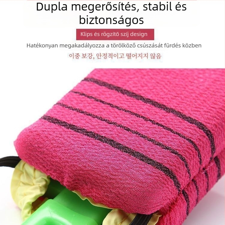 Hátmosó fürdőecset hosszú nyéllel, PP+nylon, univerzális, 200 darabos doboz