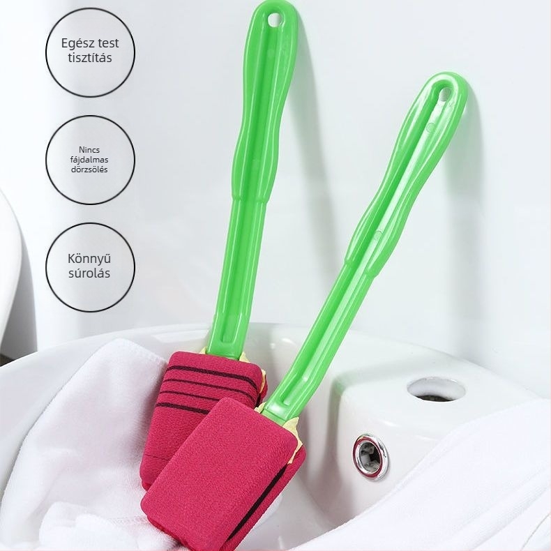 Hátmosó fürdőecset hosszú nyéllel, PP+nylon, univerzális, 200 darabos doboz