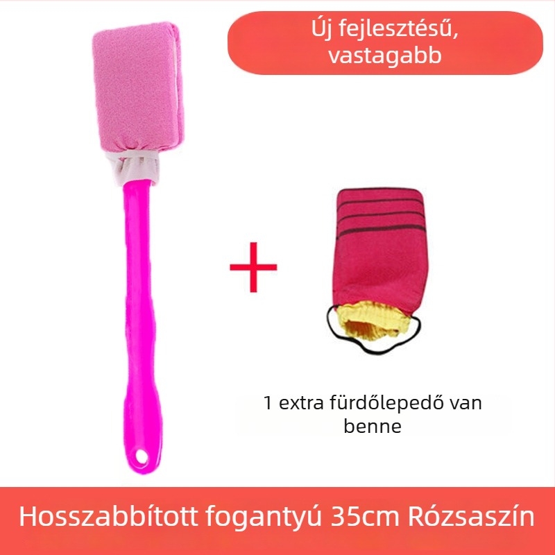 Hátmosó fürdőecset hosszú nyéllel, PP+nylon, univerzális, 200 darabos doboz