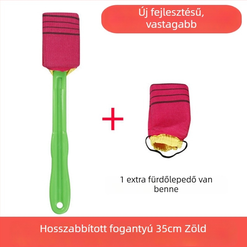 Hátmosó fürdőecset hosszú nyéllel, PP+nylon, univerzális, 200 darabos doboz