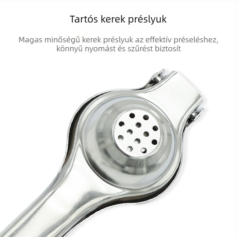 Citromprés Chef Ji Qixiu, dupla rétegű rozsdamentes acél, hordozható kézi facsaró, modern dizájn