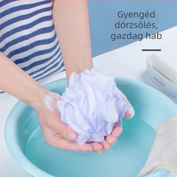 Camellia Fürdőgömb habzó hálóval, fürdőgömb virággal, PE anyag