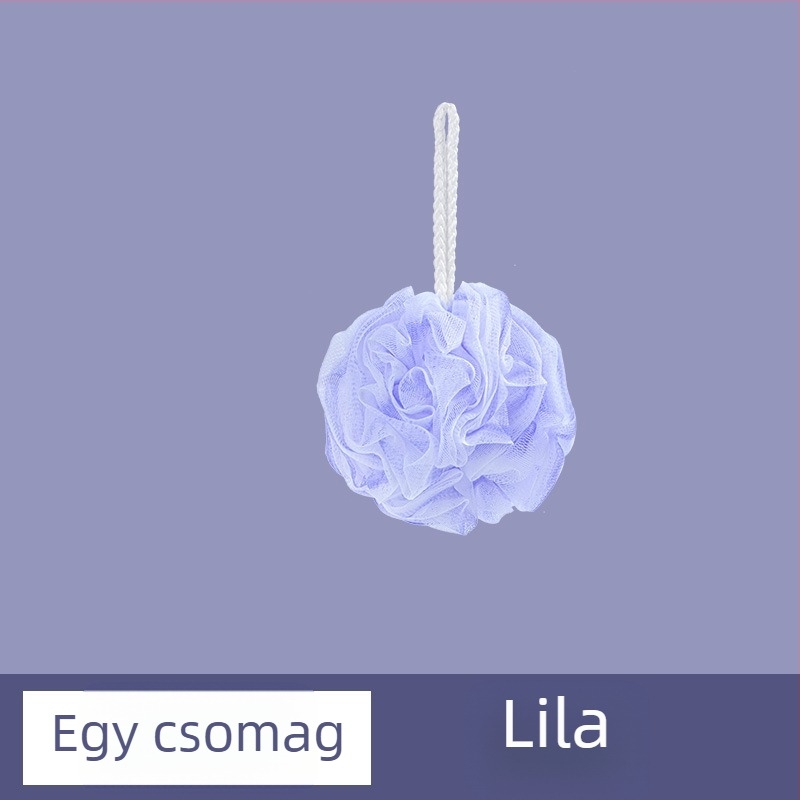 Camellia Fürdőgömb habzó hálóval, fürdőgömb virággal, PE anyag