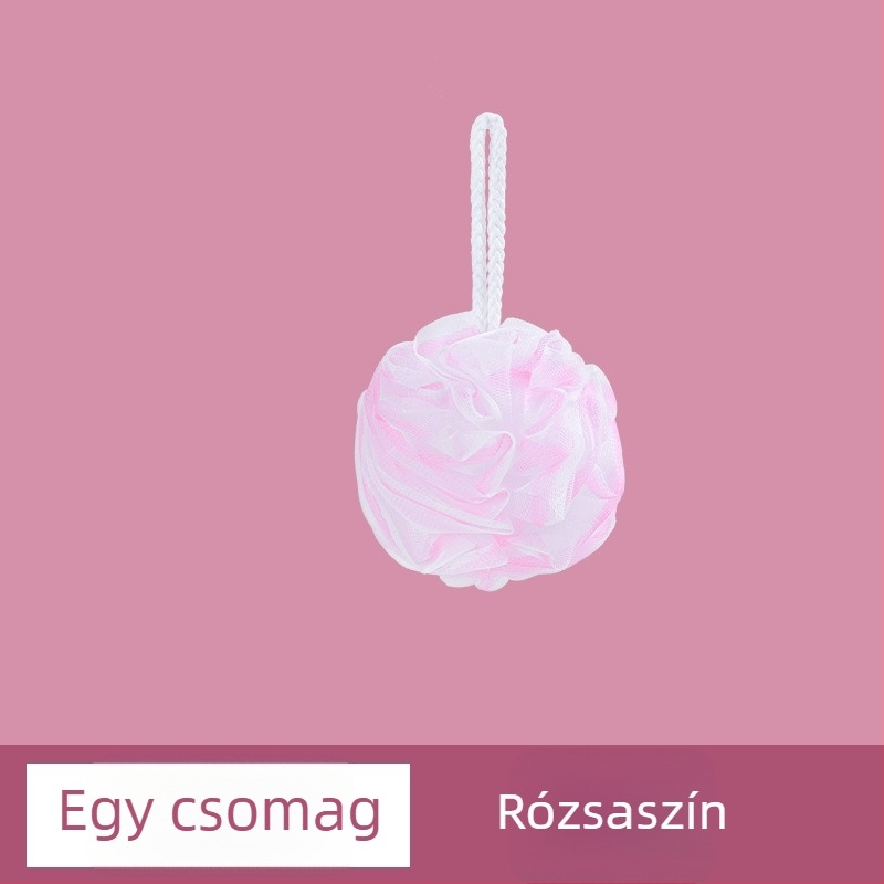 Camellia Fürdőgömb habzó hálóval, fürdőgömb virággal, PE anyag