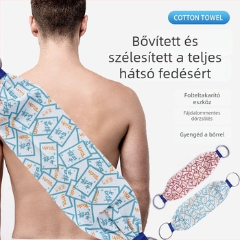 Hát exfoláló törölköző durva textúrával, hosszú csíkkal, rayon anyagból, felnőtteknek — Morning dream house